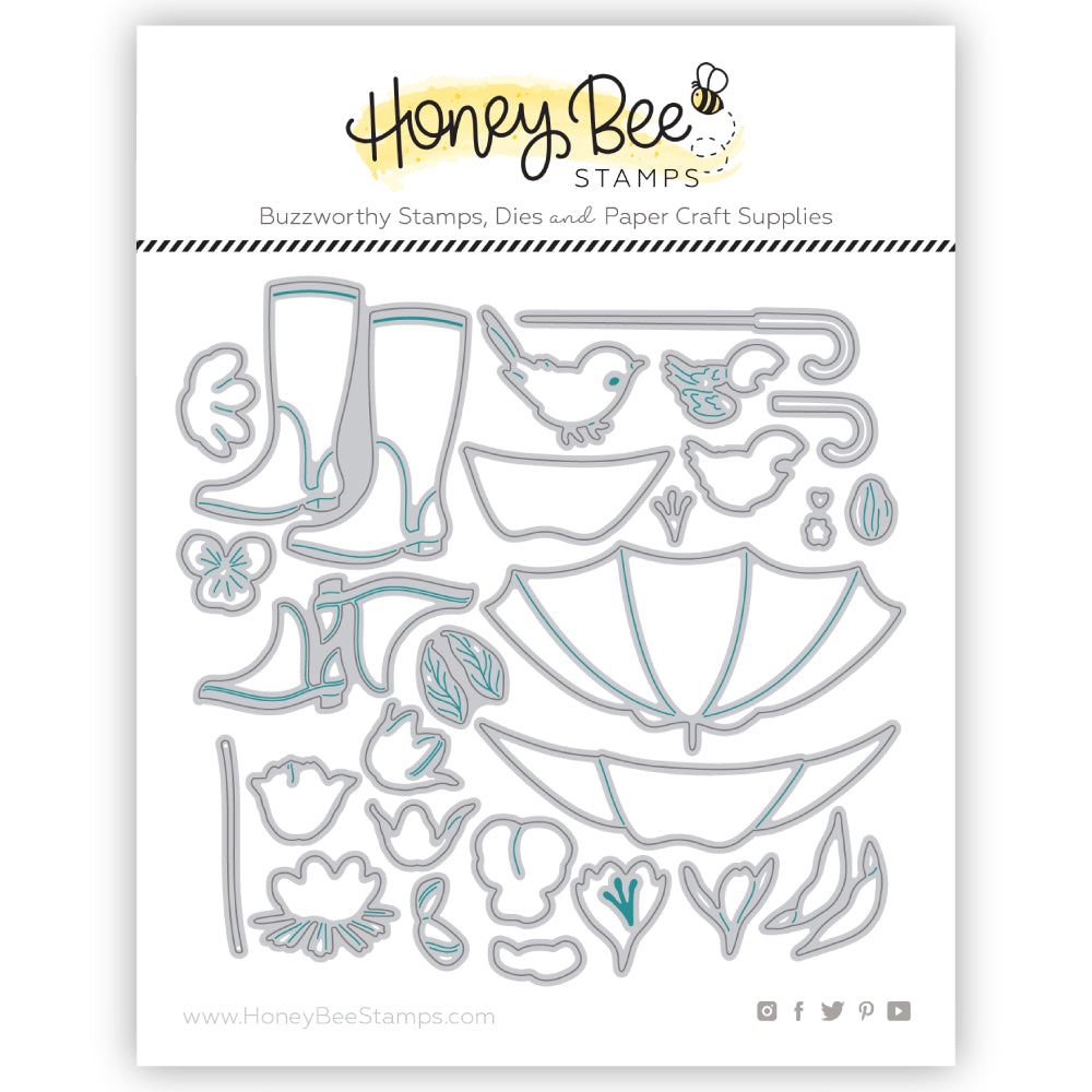 Lovely Layers: April Showers - Honey Cuts - Stand - Alone Dies - Honey Bee Stamps
