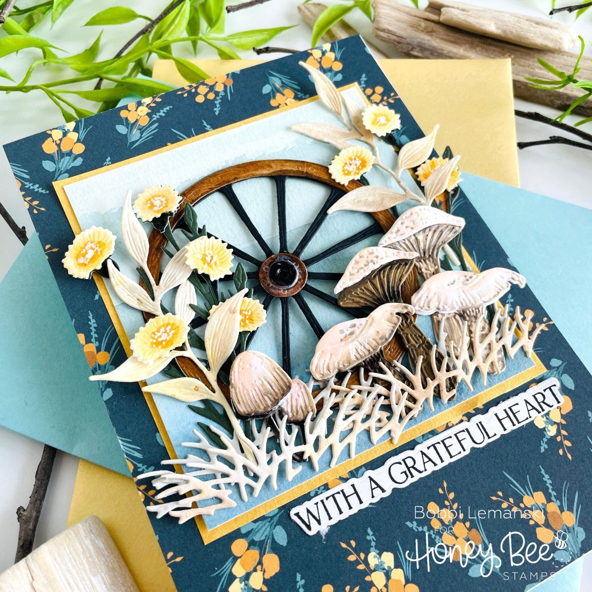 Lovely Layers: Autumn Bouquet - Honey Cuts - Stand - Alone Dies - Honey Bee Stamps