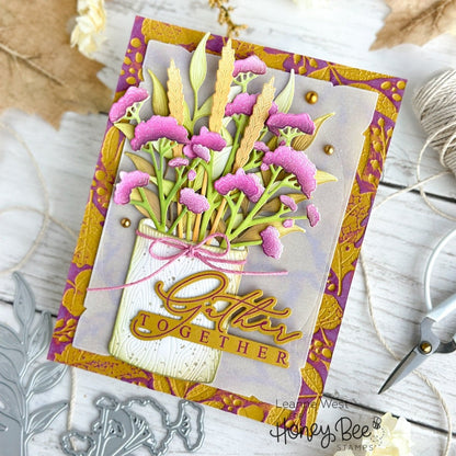 Lovely Layers: Autumn Bouquet - Honey Cuts - Stand - Alone Dies - Honey Bee Stamps