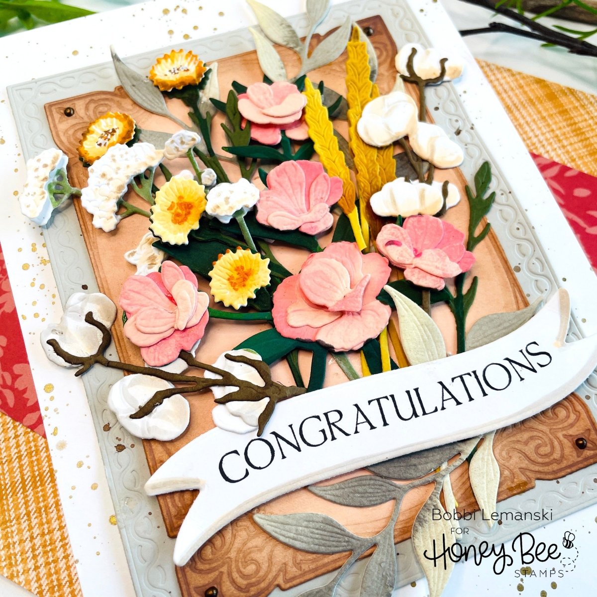 Lovely Layers: Autumn Bouquet - Honey Cuts - Stand - Alone Dies - Honey Bee Stamps