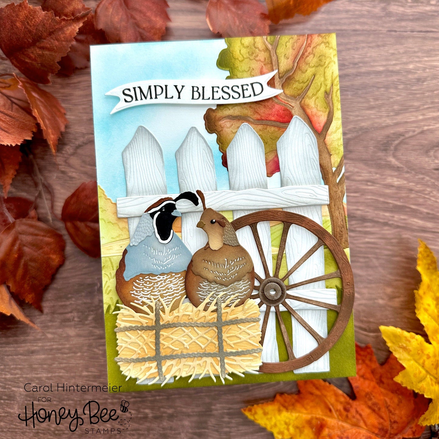 Lovely Layers: Barn Wood Fence - Honey Cuts - Honey Bee Stamps