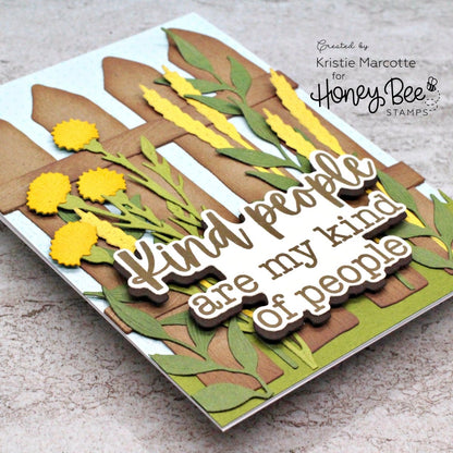 Lovely Layers: Barn Wood Fence - Honey Cuts - Stand - Alone Dies - Honey Bee Stamps