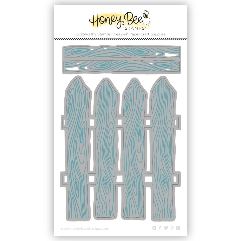 Lovely Layers: Barn Wood Fence - Honey Cuts - Stand - Alone Dies - Honey Bee Stamps
