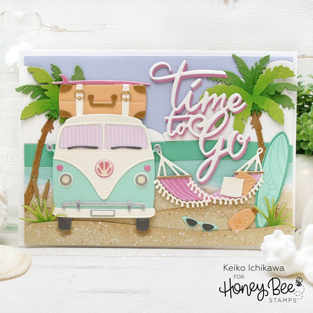Lovely Layers: Beach Bound - Honey Cuts - Stand - Alone Dies - Honey Bee Stamps