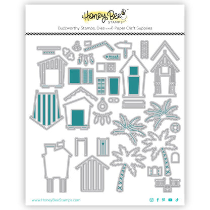 Lovely Layers: Beach Houses - Honey Cuts - Stand - Alone Dies - Honey Bee Stamps