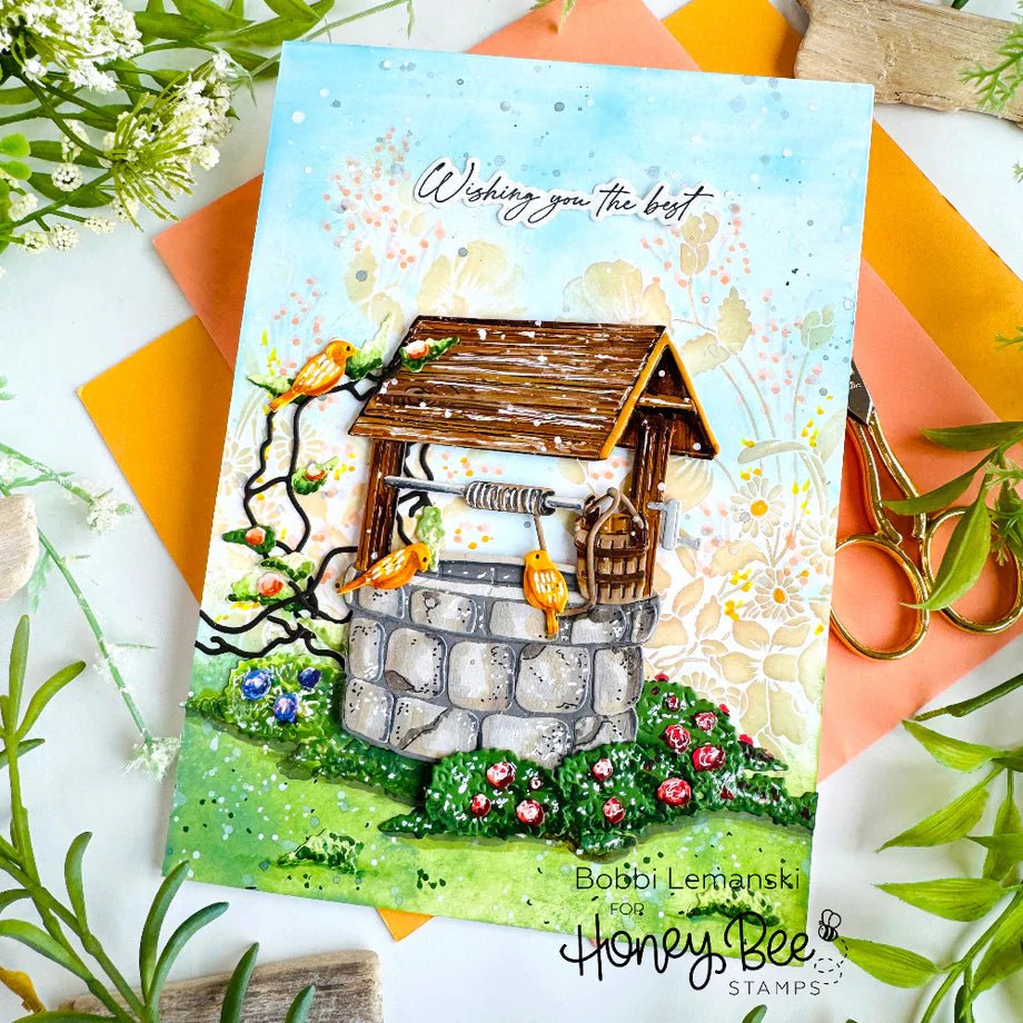 Lovely Layers: Bird Bath - Honey Cuts - Stand - Alone Dies - Honey Bee Stamps