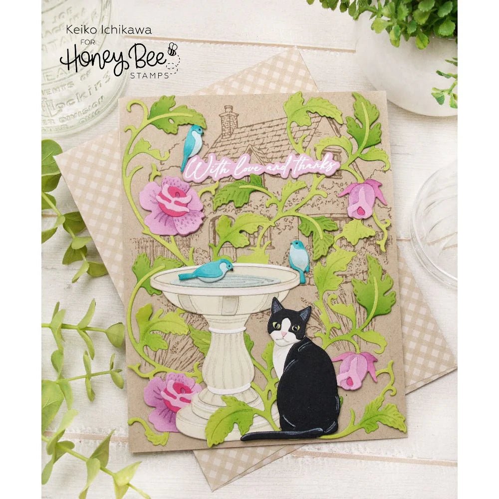 Lovely Layers: Bird Bath - Honey Cuts - Stand - Alone Dies - Honey Bee Stamps