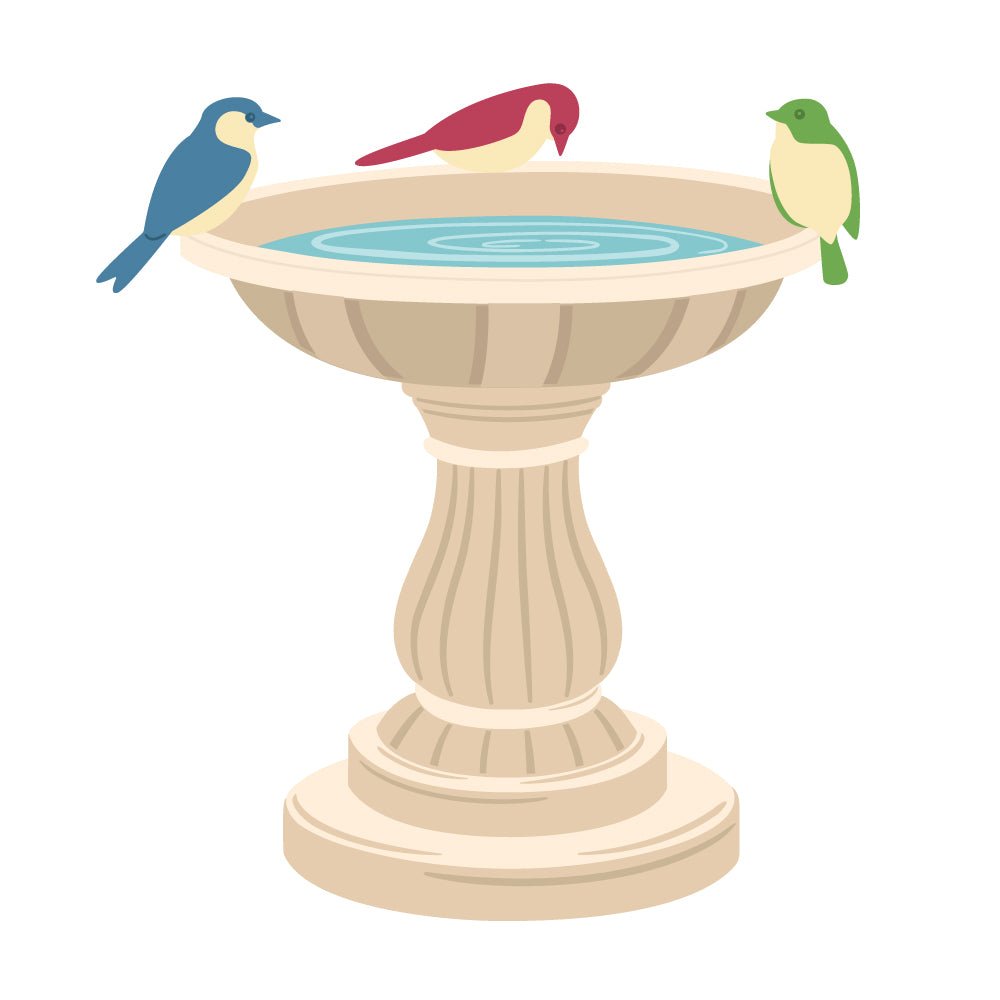 Lovely Layers: Bird Bath - Honey Cuts - Stand - Alone Dies - Honey Bee Stamps