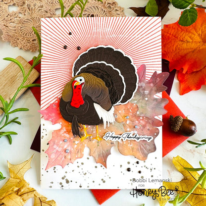 Lovely Layers: Boho Leaves - Honey Cuts - Stand - Alone Dies - Honey Bee Stamps