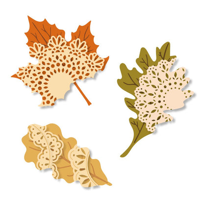 Lovely Layers: Boho Leaves - Honey Cuts - Stand - Alone Dies - Honey Bee Stamps