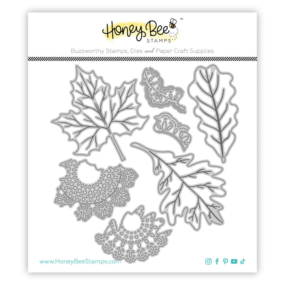 Lovely Layers: Boho Leaves - Honey Cuts - Stand - Alone Dies - Honey Bee Stamps