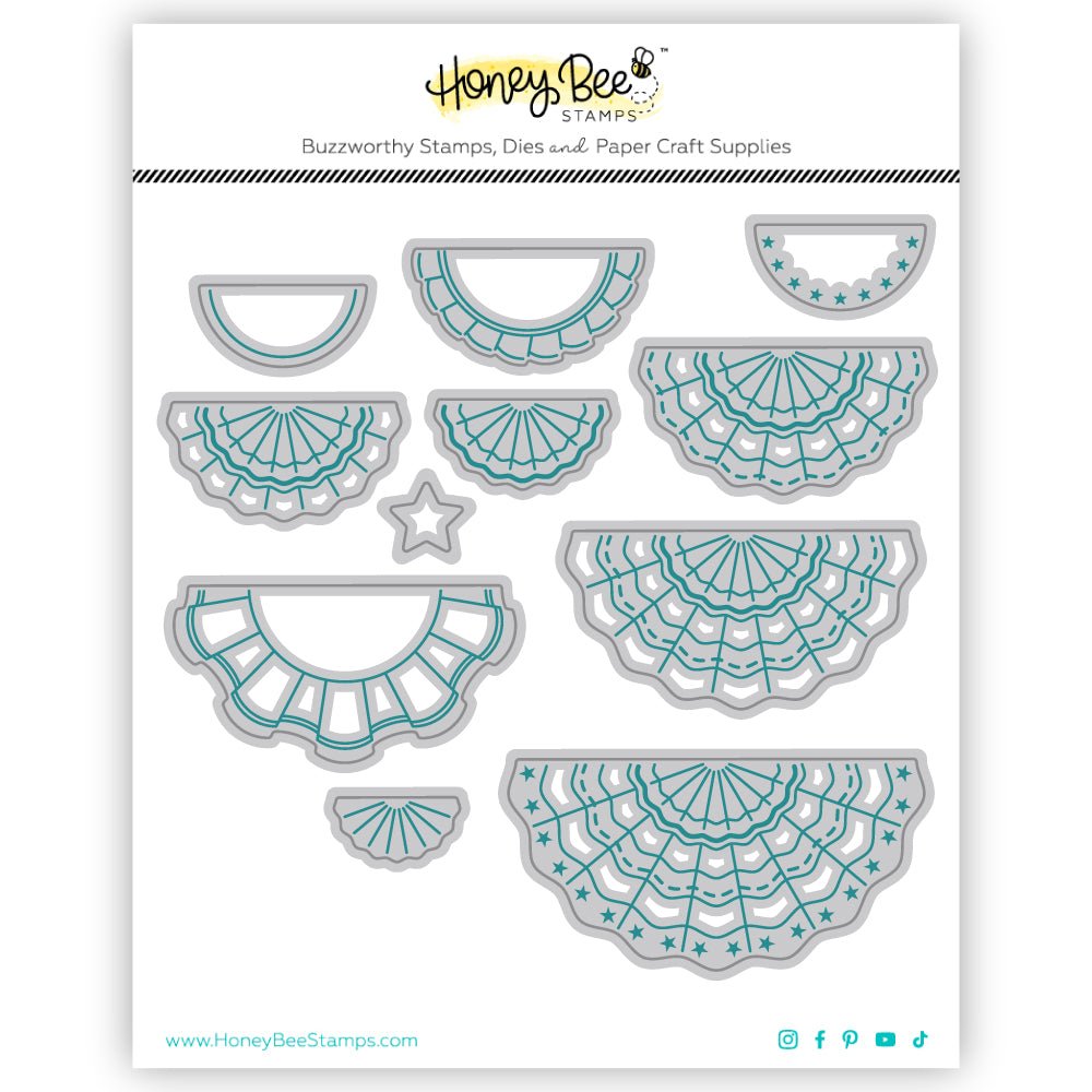 Lovely Layers: Bunting Dies - Honey Cuts - Stand - Alone Dies - Honey Bee Stamps