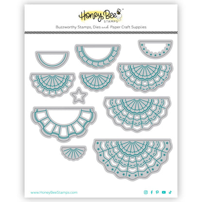 Lovely Layers: Bunting Dies - Honey Cuts - Stand - Alone Dies - Honey Bee Stamps