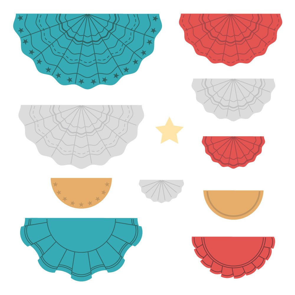 Lovely Layers: Bunting Dies - Honey Cuts - Stand - Alone Dies - Honey Bee Stamps