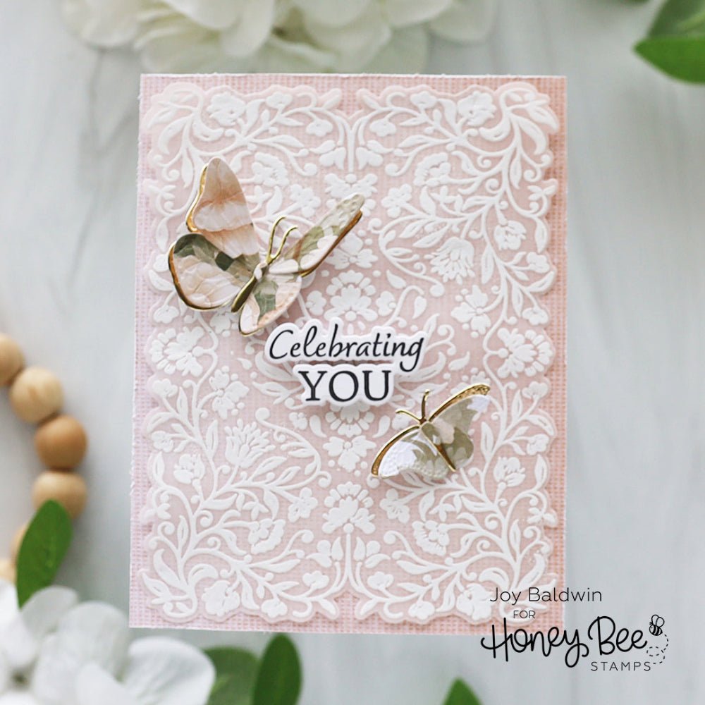 Lovely Layers: Butterflies - Honey Cuts - Stand - Alone Dies - Honey Bee Stamps