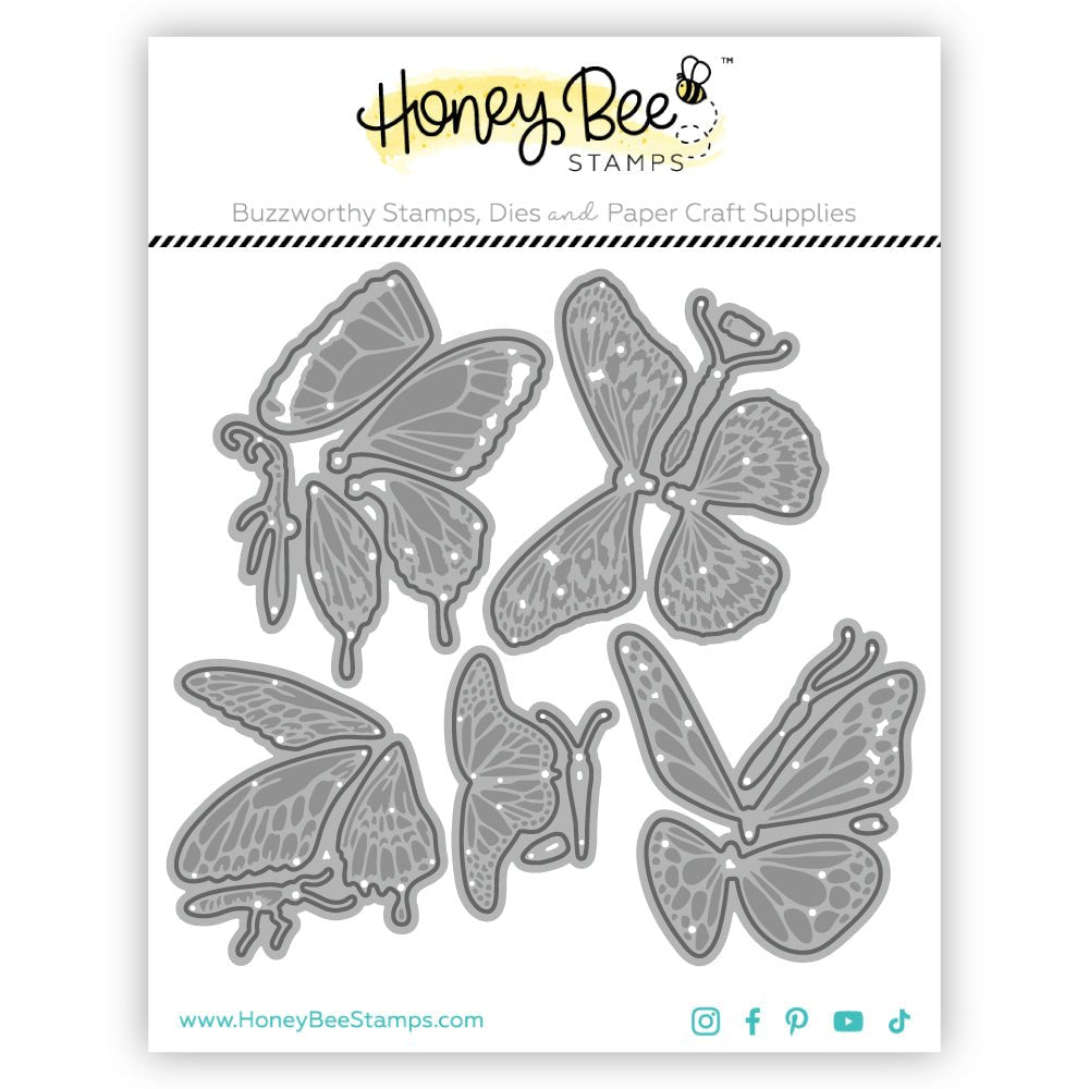 Lovely Layers: Butterflies - Honey Cuts - Stand - Alone Dies - Honey Bee Stamps