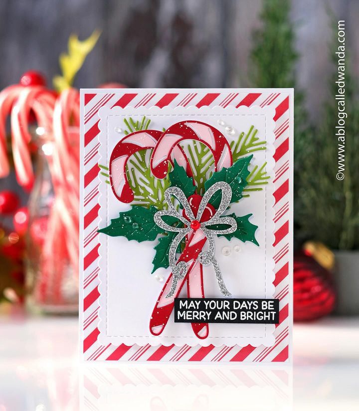 Lovely Layers: Candy Cane - Honey Cuts - Stand - Alone Dies - Honey Bee Stamps