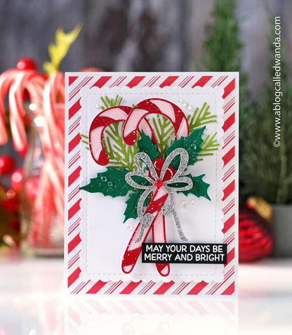 Lovely Layers: Candy Cane - Honey Cuts - Stand - Alone Dies - Honey Bee Stamps