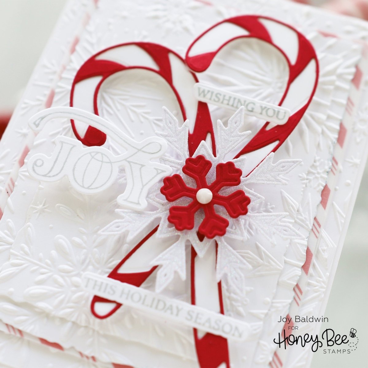 Lovely Layers: Candy Cane - Honey Cuts - Stand - Alone Dies - Honey Bee Stamps