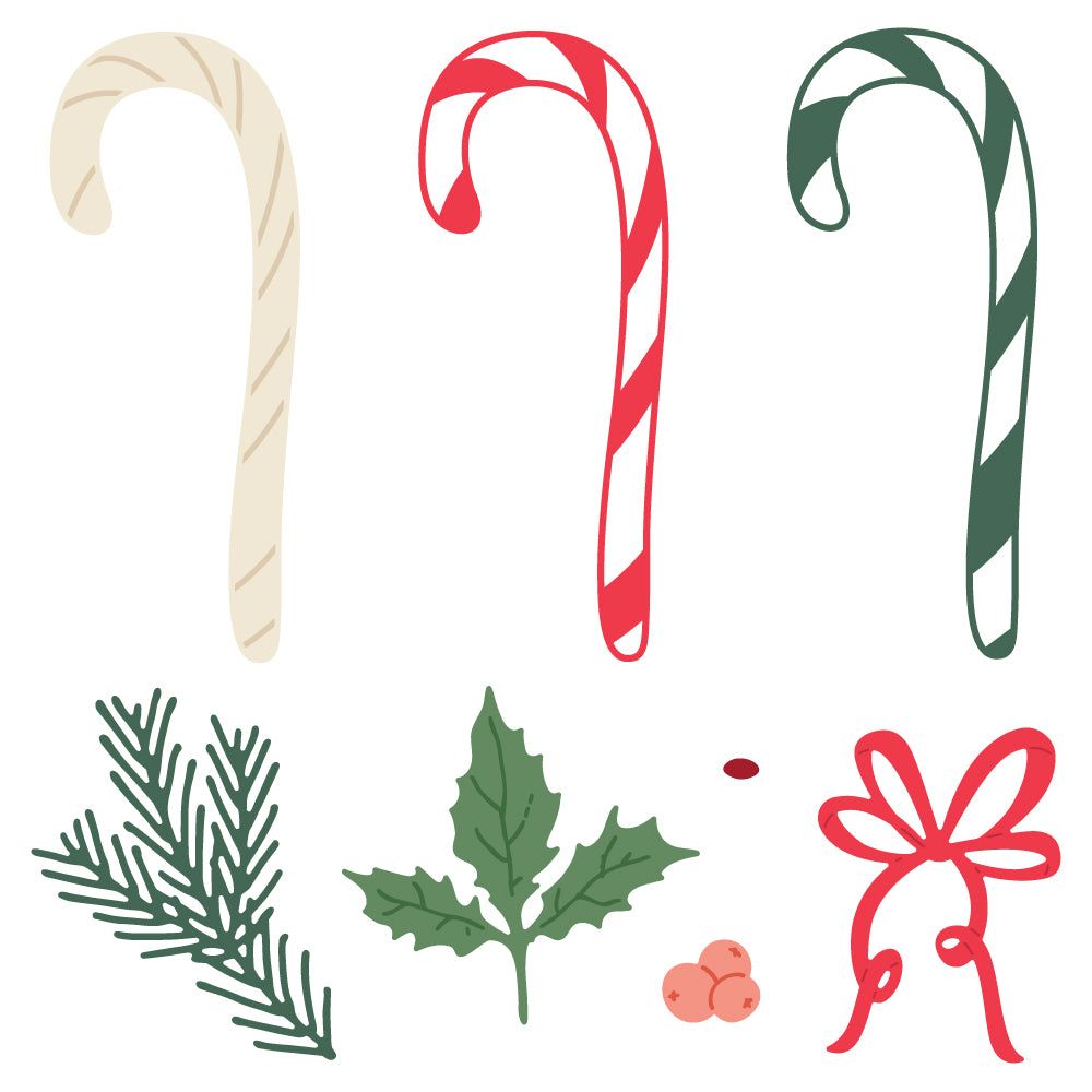 Lovely Layers: Candy Cane - Honey Cuts - Stand - Alone Dies - Honey Bee Stamps