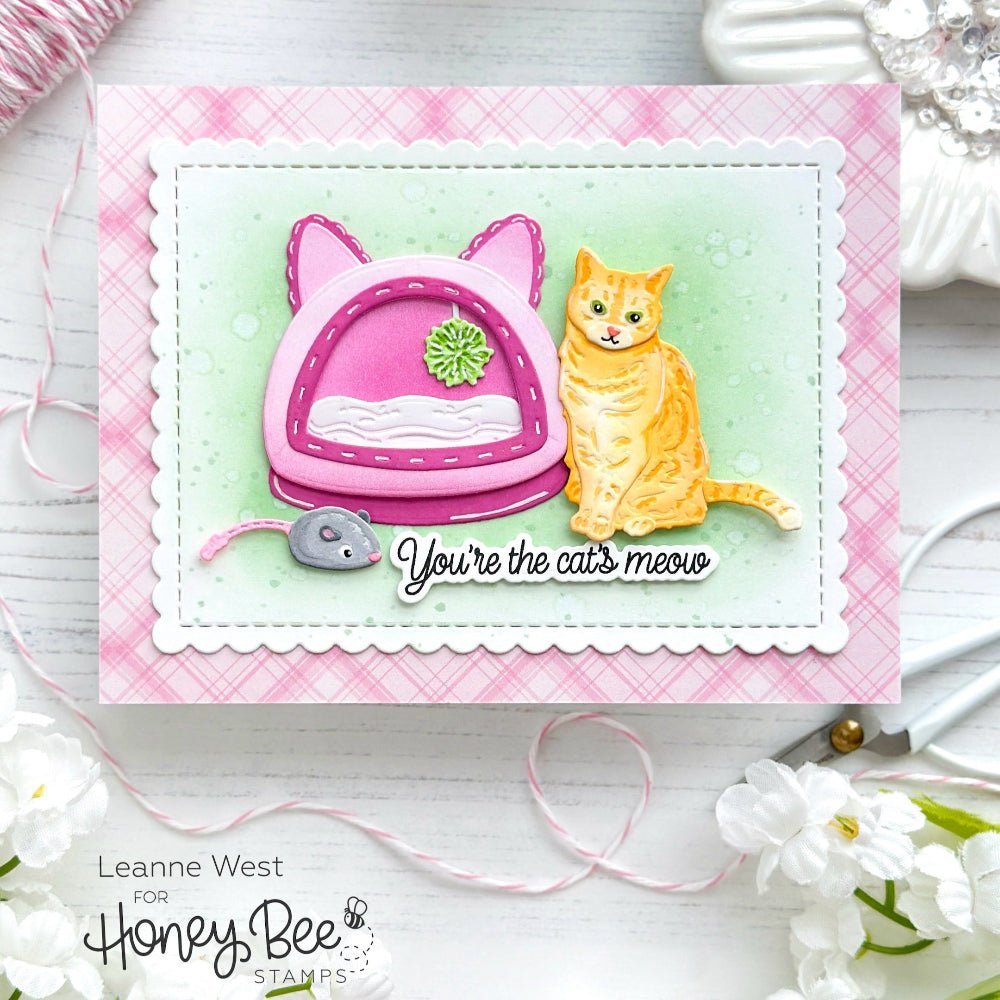 Lovely Layers: Cat Bed - Honey Cuts - Stand - Alone Dies - Honey Bee Stamps