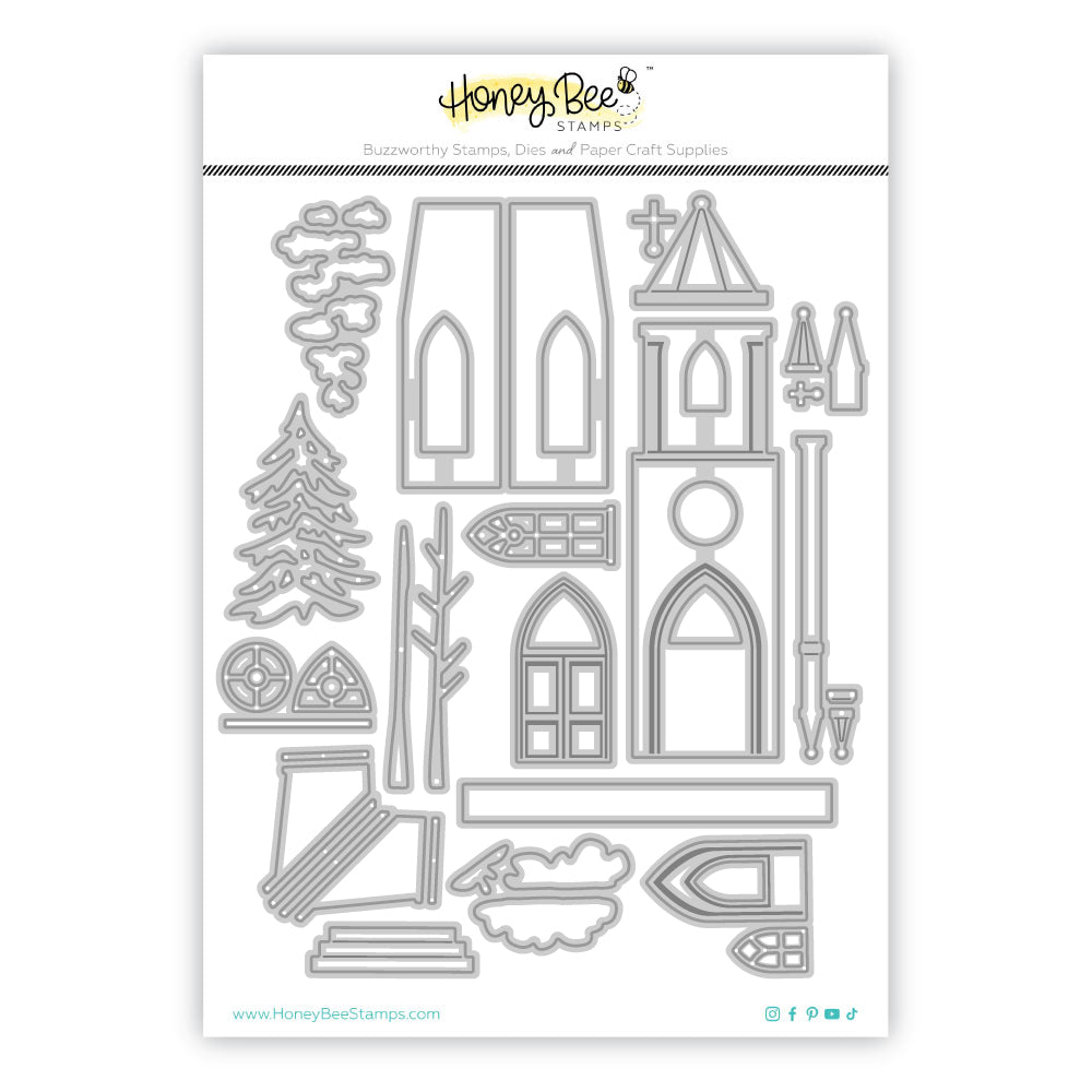 Lovely Layers: Cathedral - Honey Cuts - Stand - Alone Dies - Honey Bee Stamps