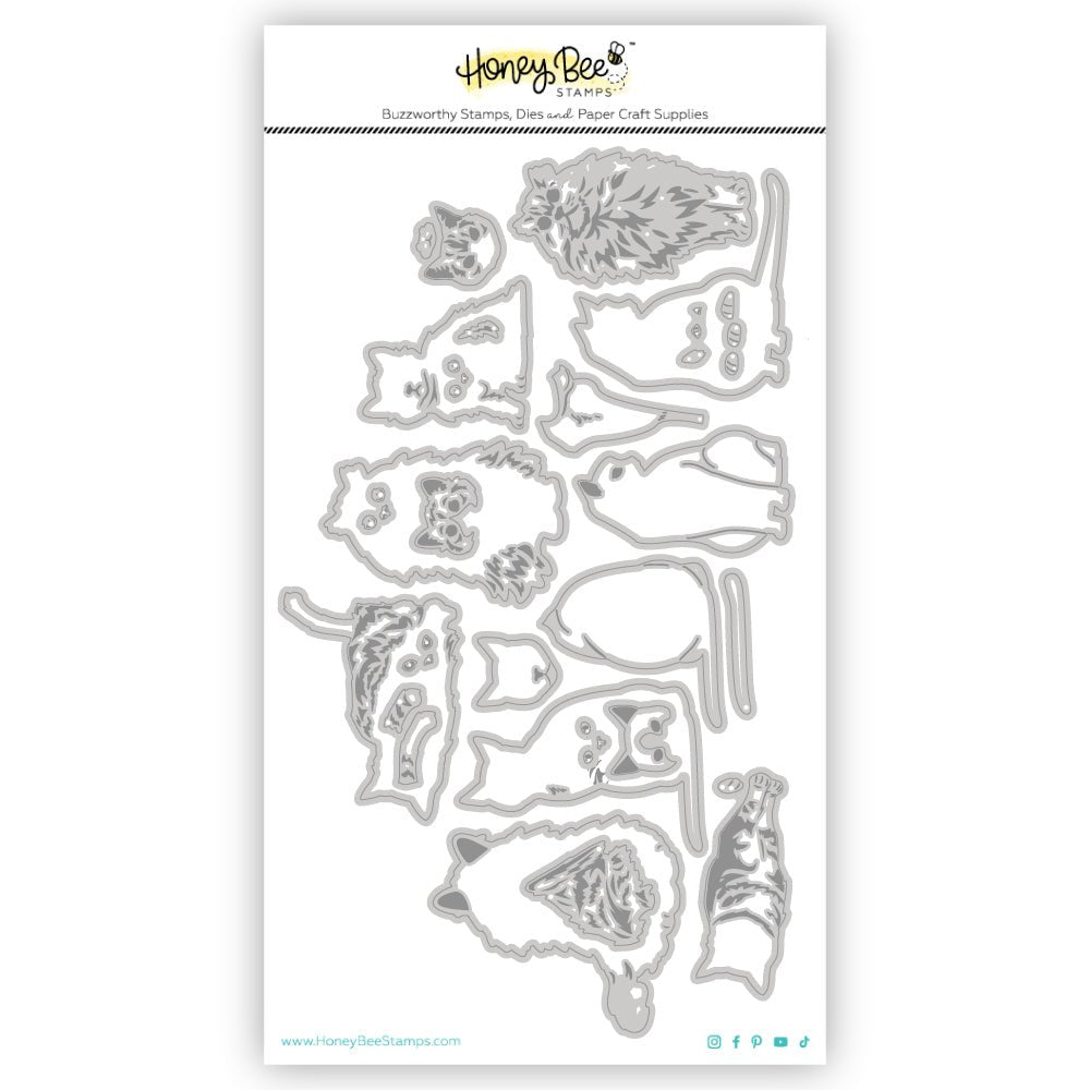 Lovely Layers: Cats - Honey Cuts - Stand - Alone Dies - Honey Bee Stamps