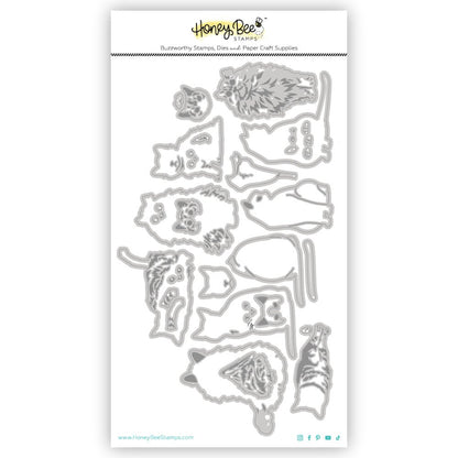 Lovely Layers: Cats - Honey Cuts - Stand - Alone Dies - Honey Bee Stamps