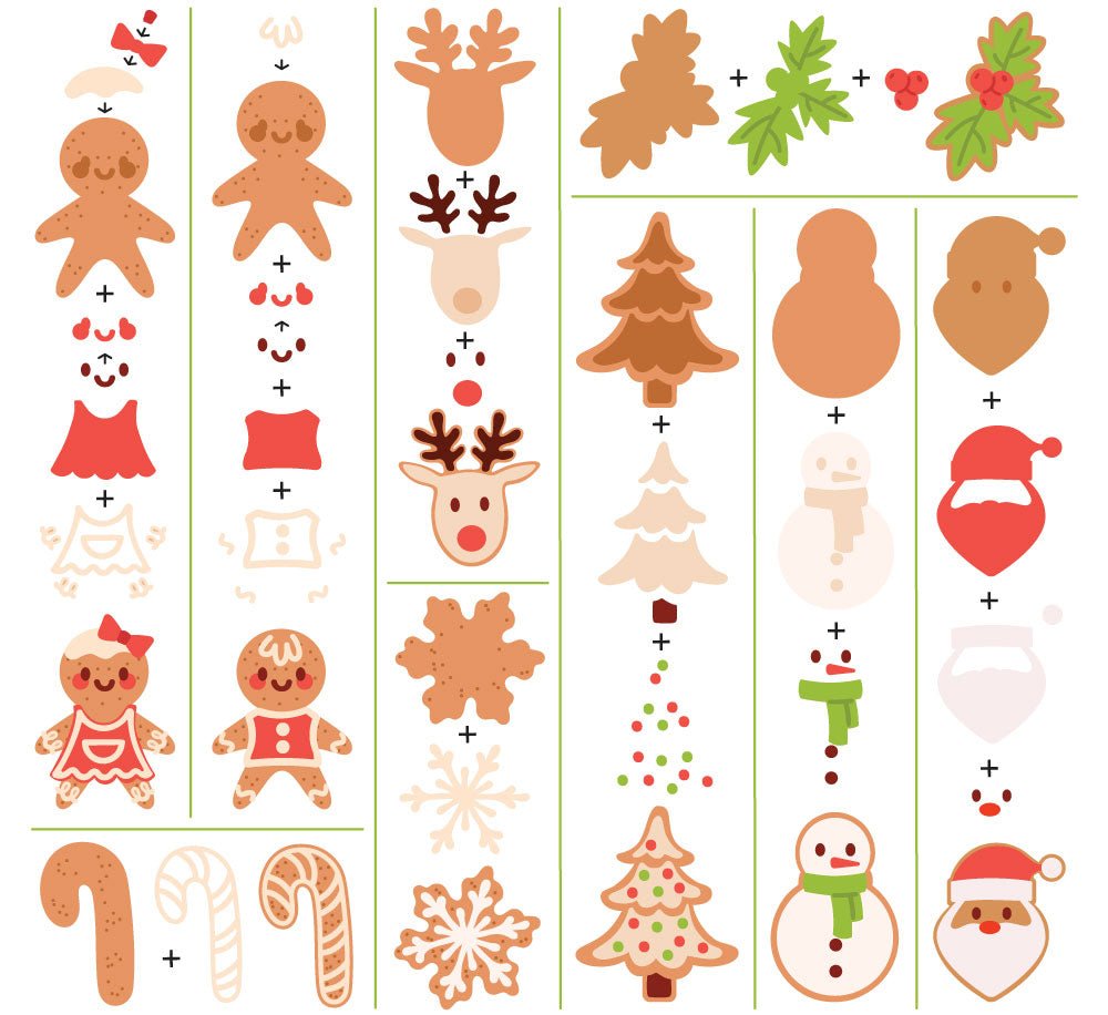 Lovely Layers: Christmas Cookies - Honey Cuts - Stand - Alone Dies - Honey Bee Stamps
