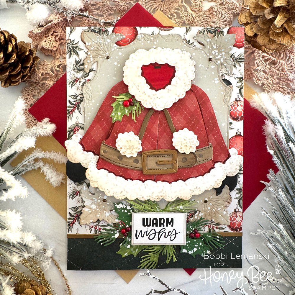 Lovely Layers: Coat Holiday Add - On - Honey Cuts - Stand - Alone Dies - Honey Bee Stamps