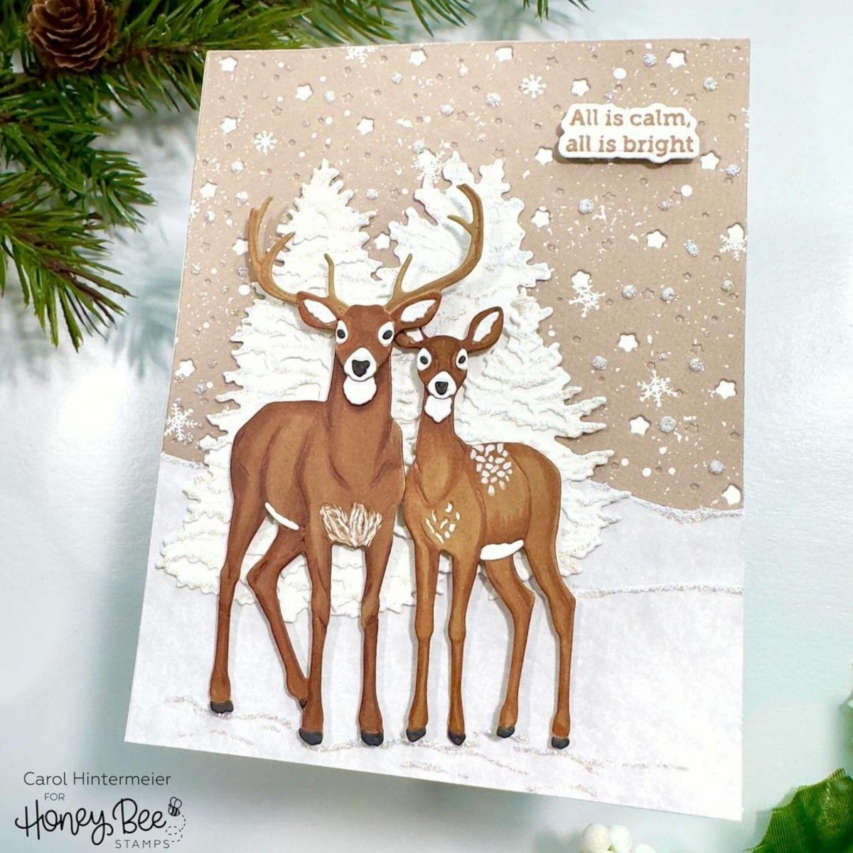 Lovely Layers: Deer - Honey Cuts - Stand - Alone Dies - Honey Bee Stamps
