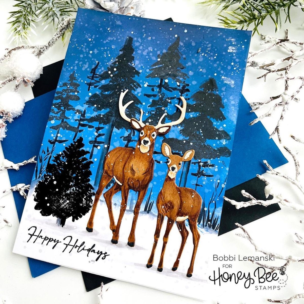 Lovely Layers: Deer - Honey Cuts - Stand - Alone Dies - Honey Bee Stamps