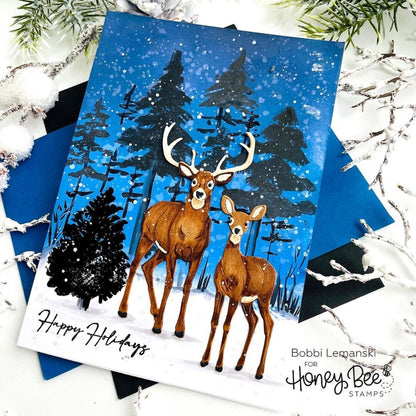 Lovely Layers: Deer - Honey Cuts - Stand - Alone Dies - Honey Bee Stamps