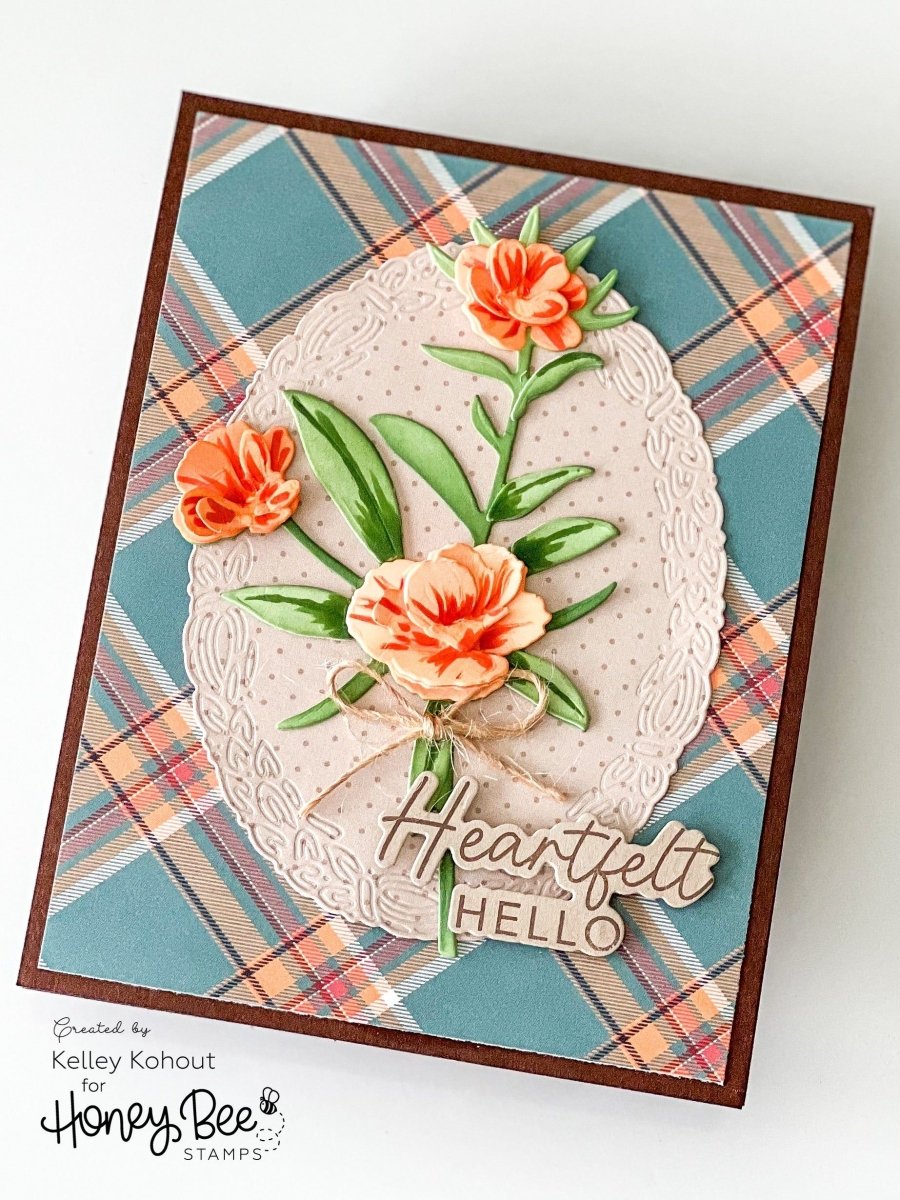 Lovely Layers: Dianthus - Honey Cuts - Stand - Alone Dies - Honey Bee Stamps