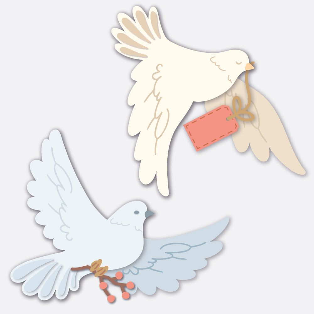 Lovely Layers: Doves - Honey Cuts - Stand - Alone Dies - Honey Bee Stamps