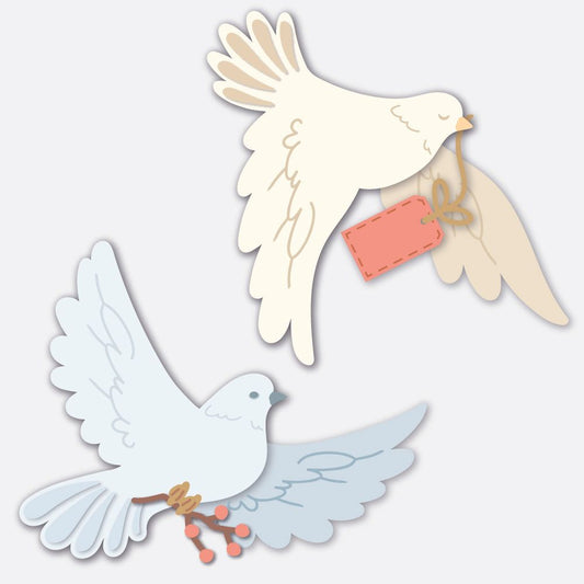 Lovely Layers: Doves - Honey Cuts - Stand - Alone Dies - Honey Bee Stamps