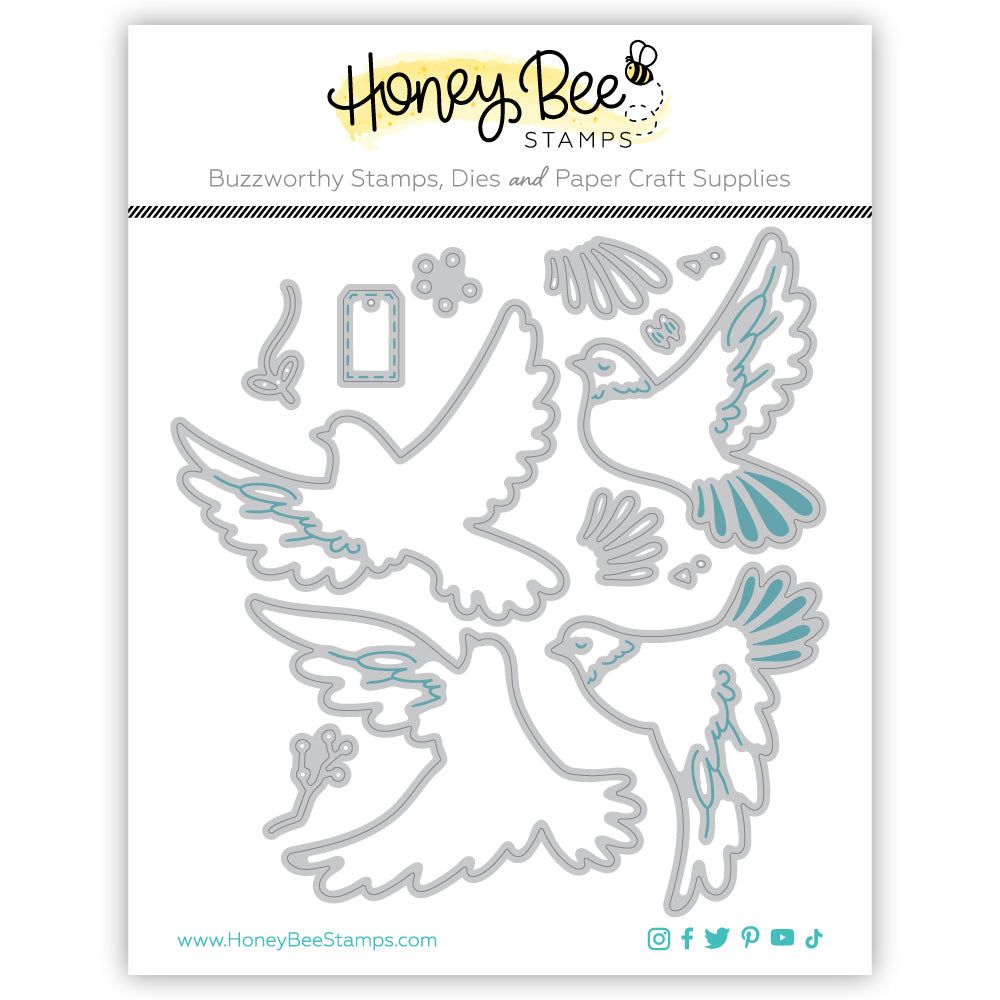 Lovely Layers: Doves - Honey Cuts - Stand - Alone Dies - Honey Bee Stamps