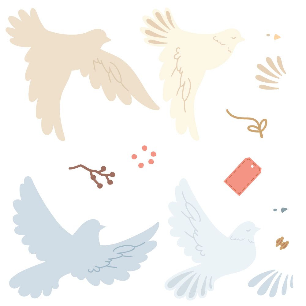 Lovely Layers: Doves - Honey Cuts - Stand - Alone Dies - Honey Bee Stamps
