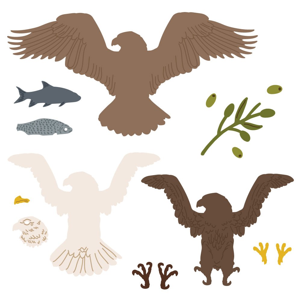 Lovely Layers: Eagle - Honey Cuts - Stand - Alone Dies - Honey Bee Stamps