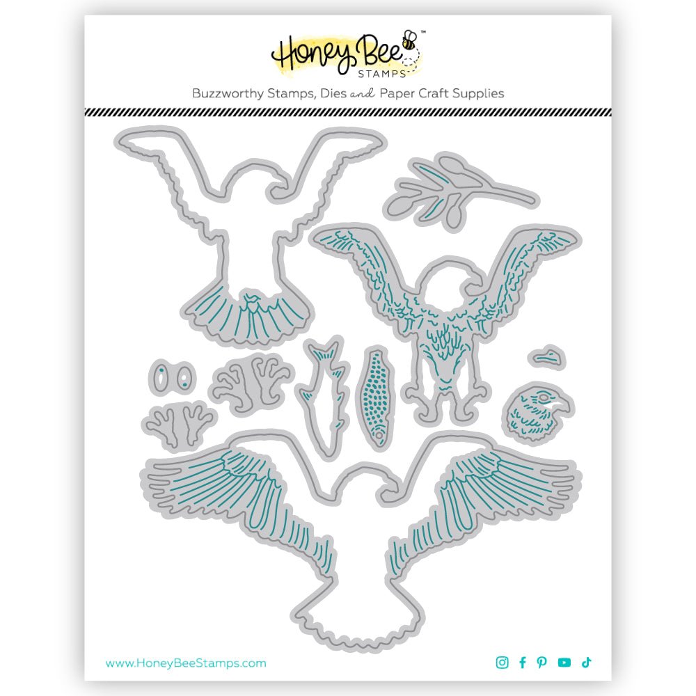 Lovely Layers: Eagle - Honey Cuts - Stand - Alone Dies - Honey Bee Stamps
