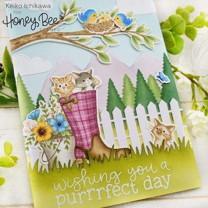 Lovely Layers: Farm Fence - Honey Cuts - Stand - Alone Dies - Honey Bee Stamps