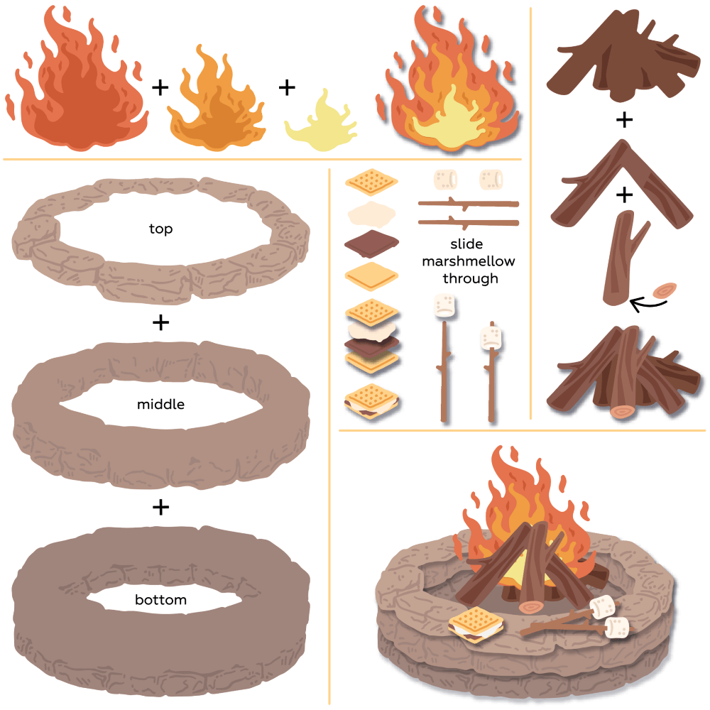 Lovely Layers: Firepit - Honey Cuts - Stand - Alone Dies - Honey Bee Stamps