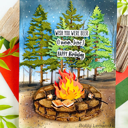 Lovely Layers: Firepit - Honey Cuts - Stand - Alone Dies - Honey Bee Stamps