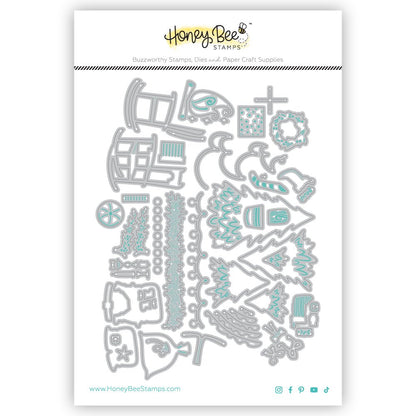 Lovely Layers: Fireplace Holiday Add - On - Honey Cuts - Stand - Alone Dies - Honey Bee Stamps