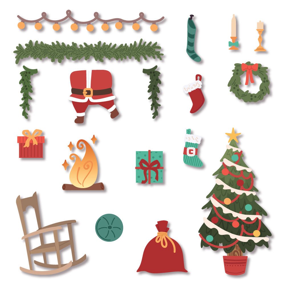Lovely Layers: Fireplace Holiday Add - On - Honey Cuts - Stand - Alone Dies - Honey Bee Stamps