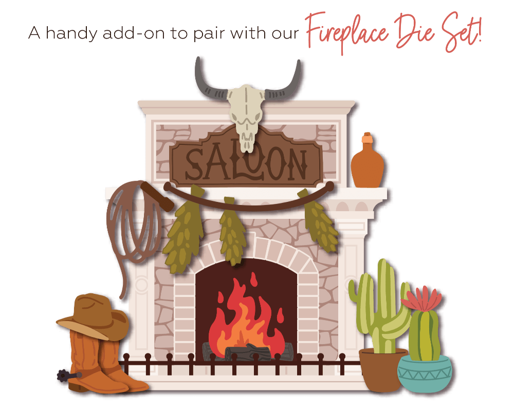 Lovely Layers: Fireplace Lodge Add - On - Honey Cuts - Stand - Alone Dies - Honey Bee Stamps