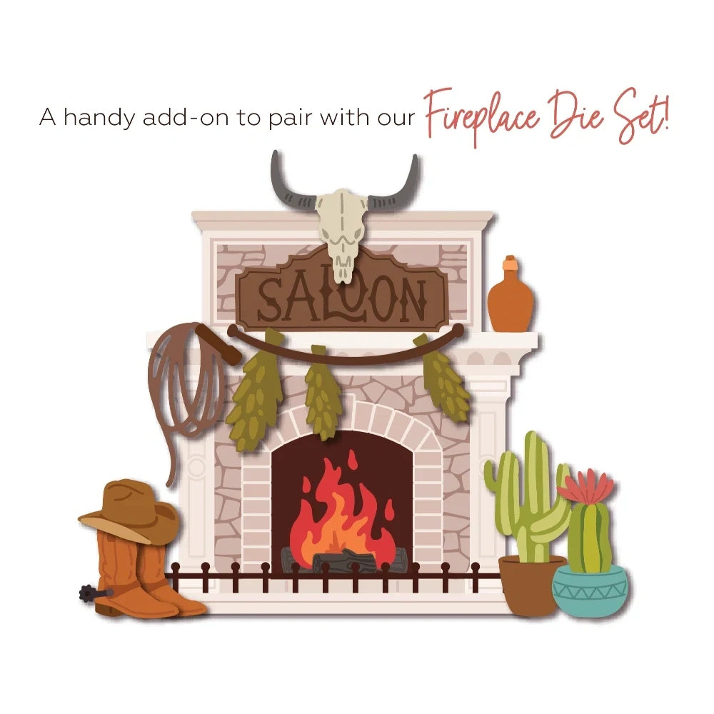 Lovely Layers: Fireplace Lodge Add - On - Honey Cuts - Stand - Alone Dies - Honey Bee Stamps