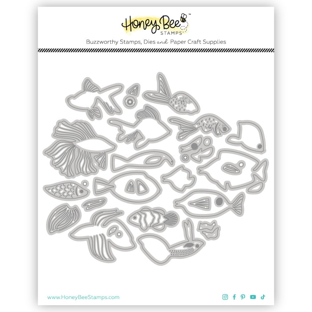 Lovely Layers: Fish - Honey Cuts - Stand - Alone Dies - Honey Bee Stamps