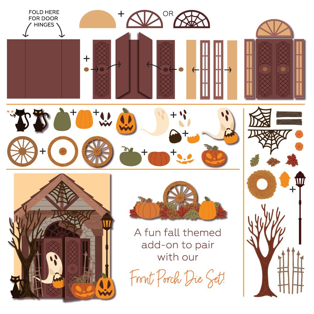 Lovely Layers: Front Porch Falloween Add - On - Honey Cuts - Stand - Alone Dies - Honey Bee Stamps