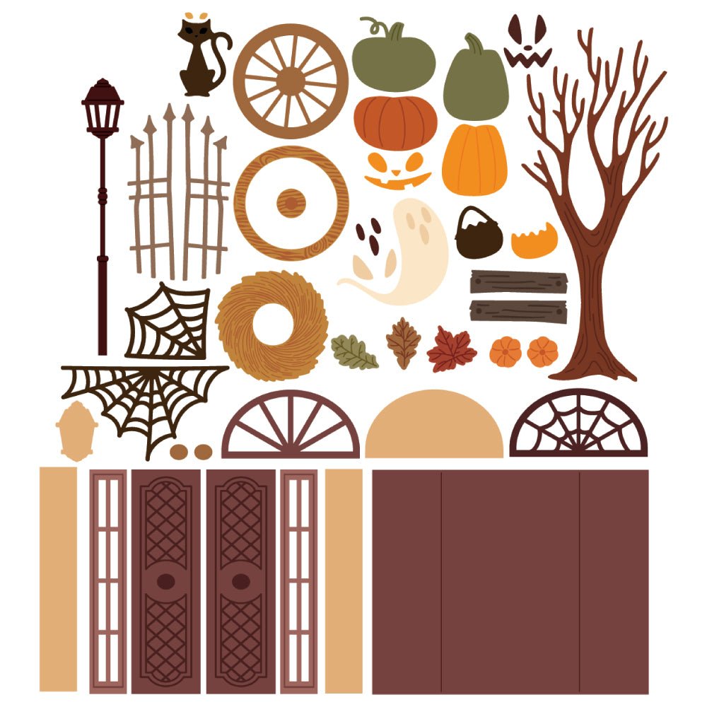 Lovely Layers: Front Porch Falloween Add - On - Honey Cuts - Stand - Alone Dies - Honey Bee Stamps